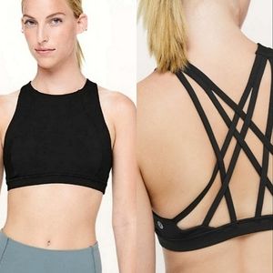 Lululemon Free To Be Serene Bra *High Neck, Black, Size 4